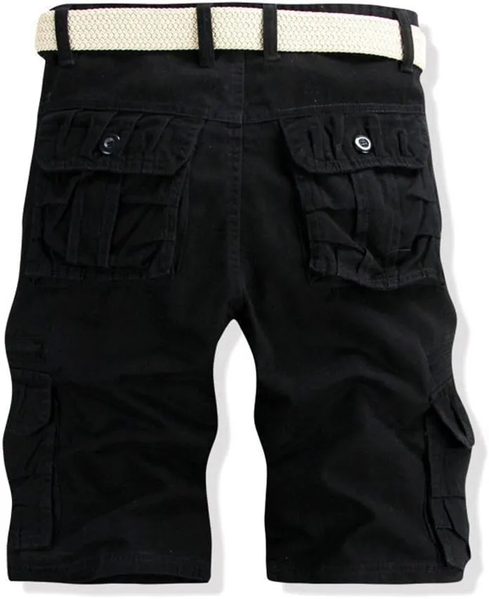 CRNTCEM Mens Outdoor Hiking Cargo Shorts Lightweight Water Resistant Quick Dry Tactical Golf Fishing Shorts with Zip Pockets