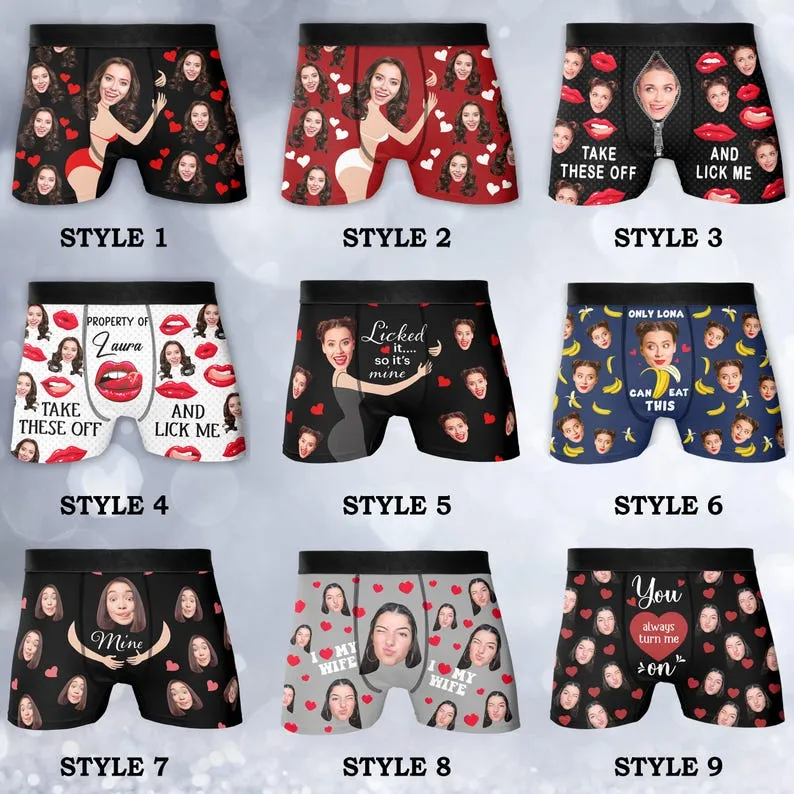 Custom Face Boxers for Husband, Personalized Face Underwear, Boxers with Face, Funny Underwear With Face, Valentine Gifts For Him/Husband