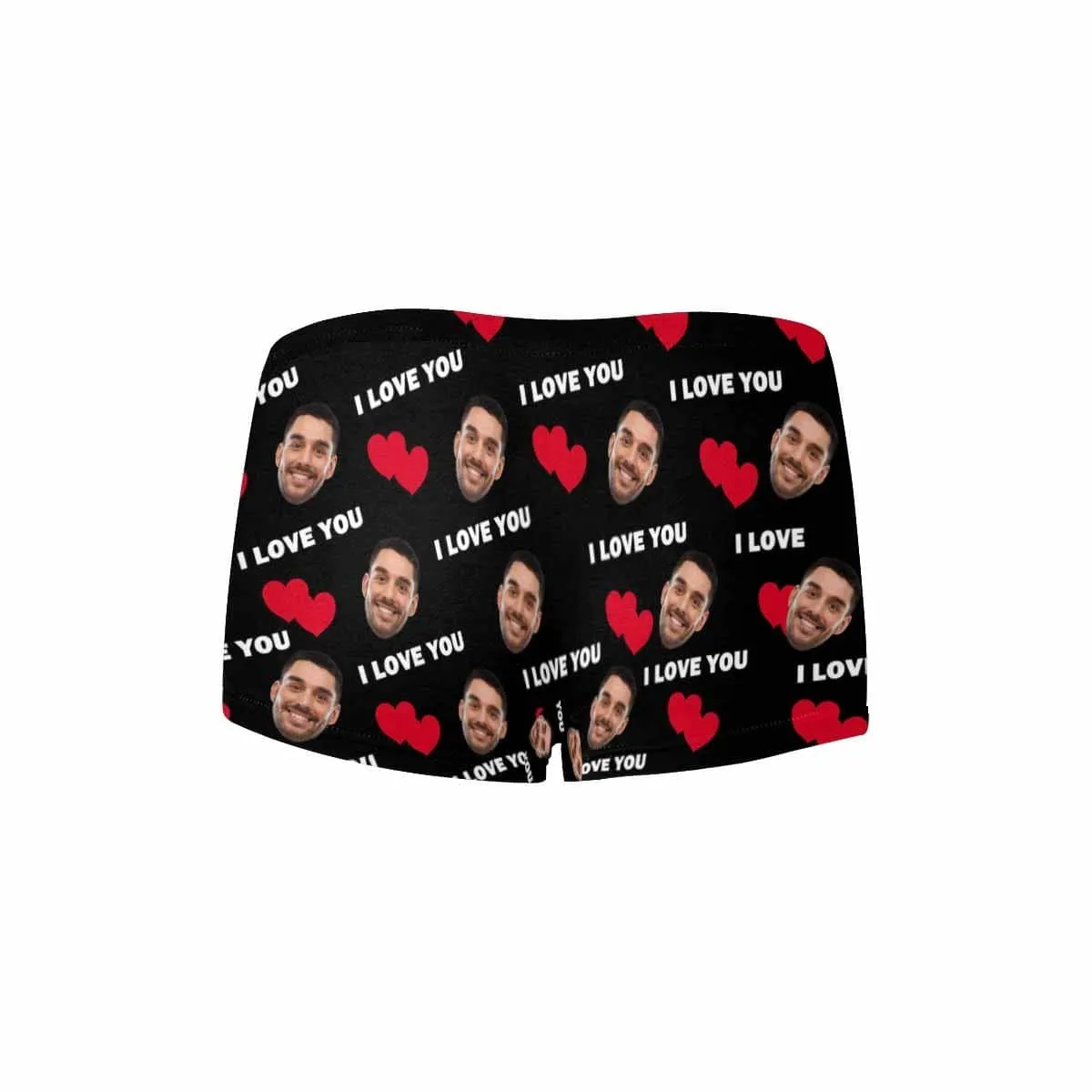Custom Face Love You Women's Boyshort Panties&Men's Boxer Briefs Made for You Custom Underwear For Couple Valentine's Day Gift