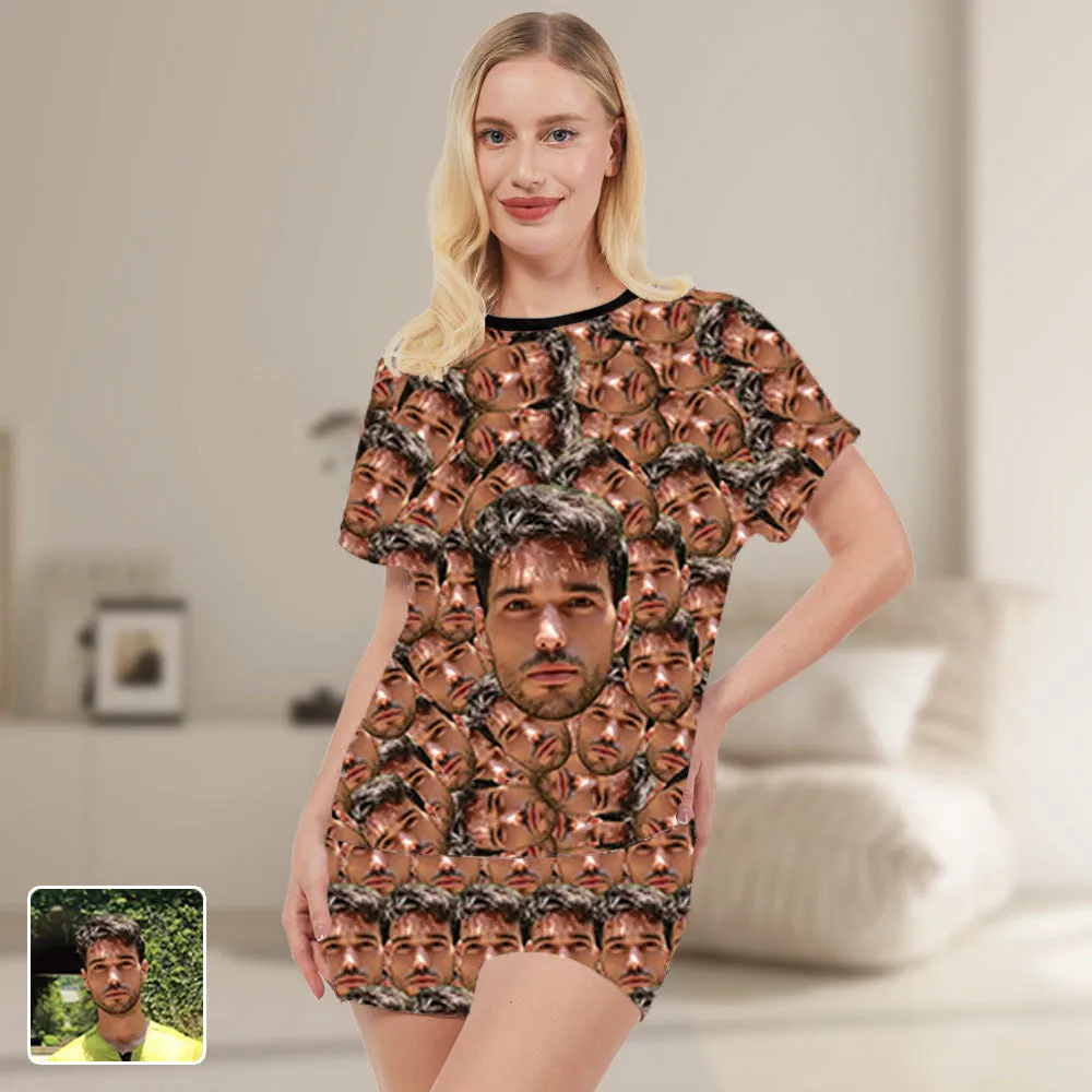 Custom Photo Full Print Pajamas Big Face