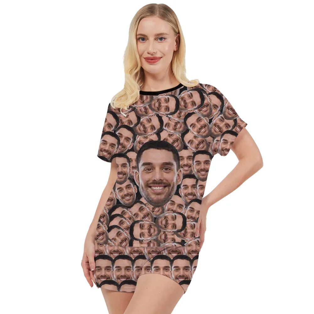 Custom Photo Full Print Pajamas Big Face