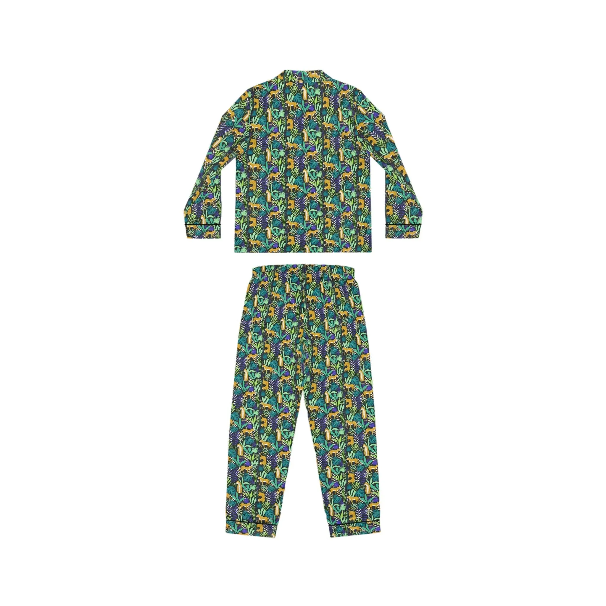 Customized Leopard Print Satin Pajama Set for Women with Free Personalization