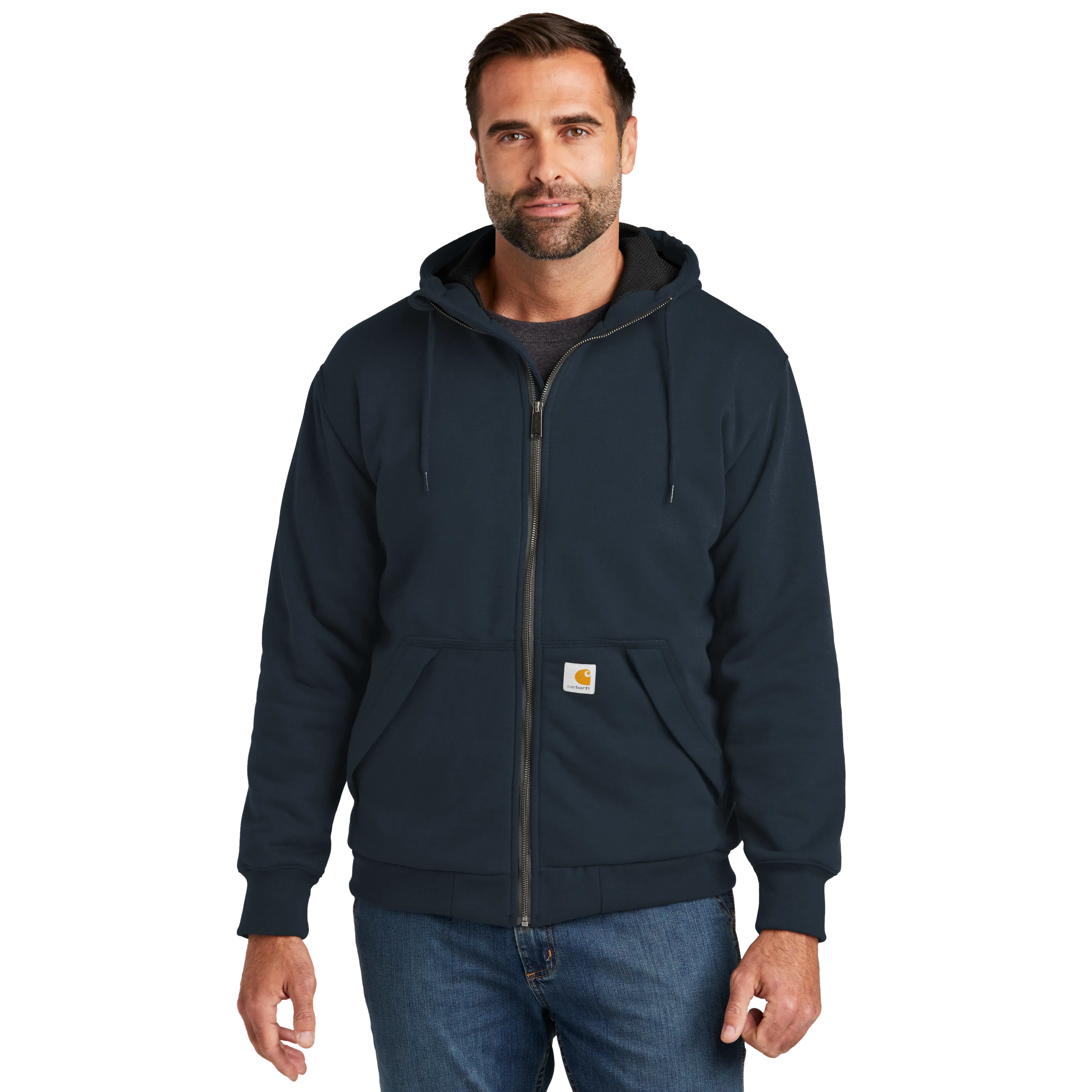 D2309 Mens Midweight Thermal-Lined Full-Zip Sweatshirt