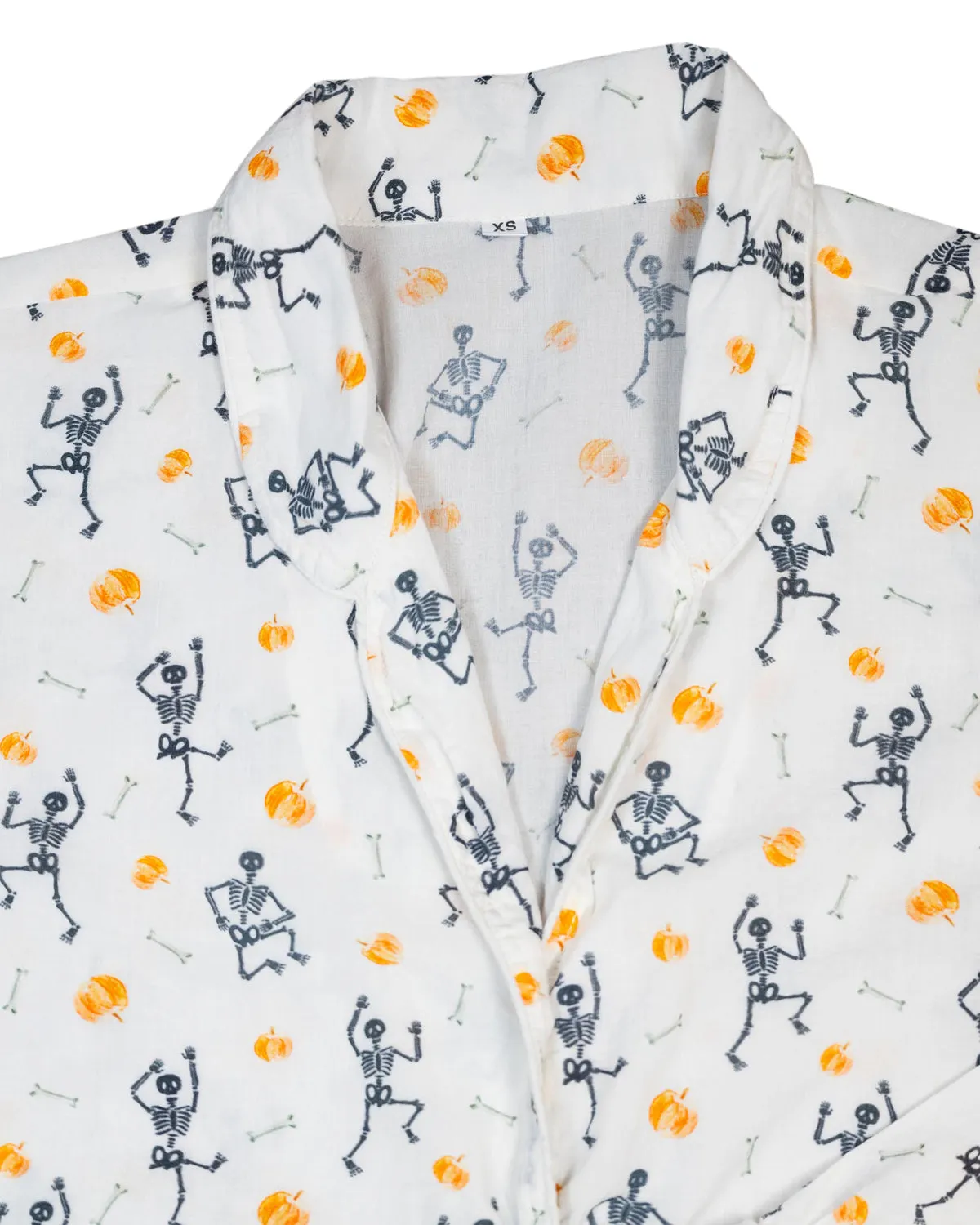 Dancing Skeleton Button Down Ladies Pajamas- FINAL SALE