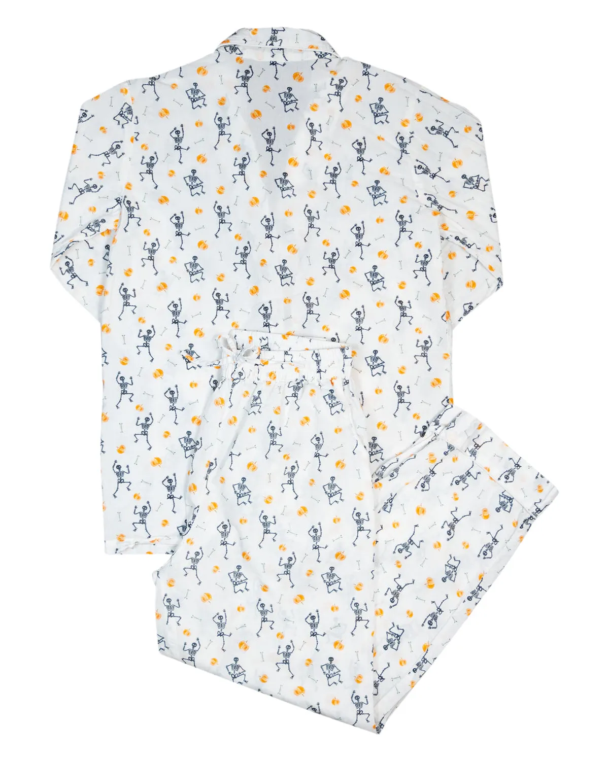 Dancing Skeleton Button Down Ladies Pajamas- FINAL SALE