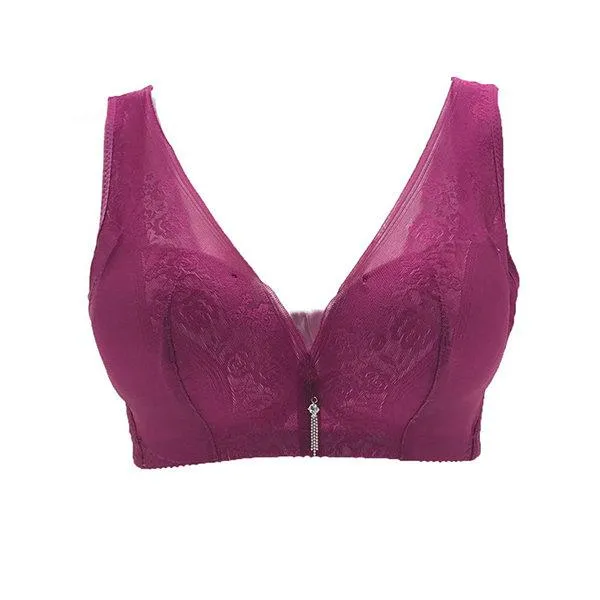 Deep V Wireless Gauze Breathable Thin Gather Bras