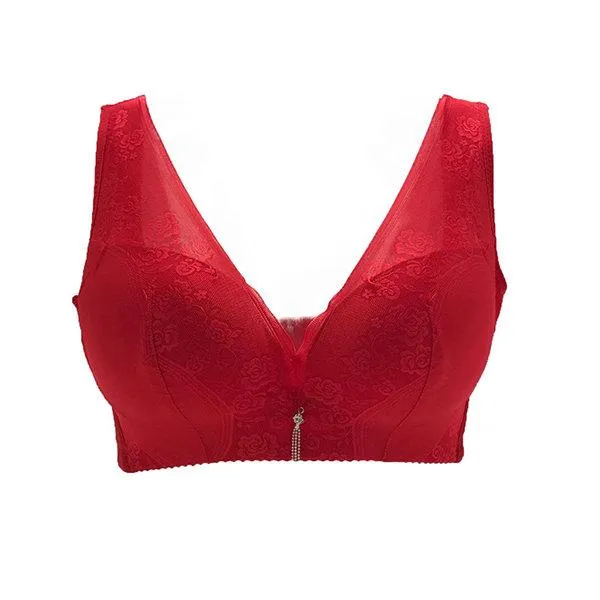 Deep V Wireless Gauze Breathable Thin Gather Bras