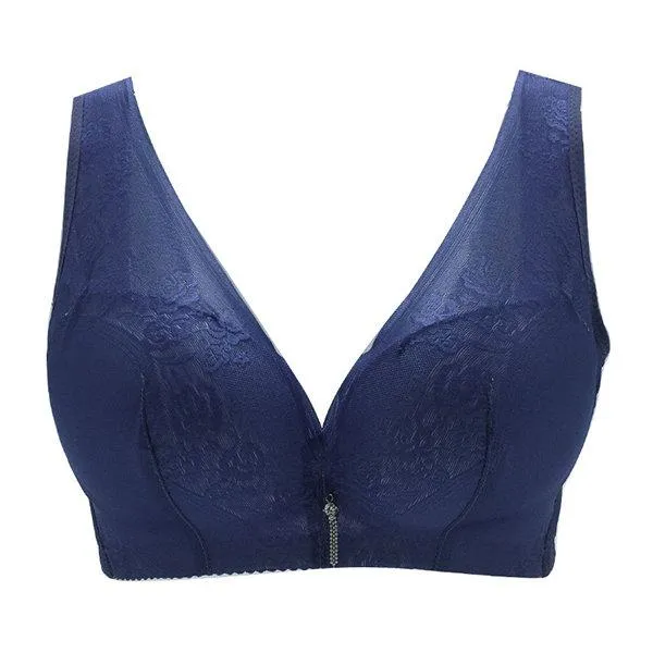 Deep V Wireless Gauze Breathable Thin Gather Bras