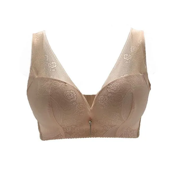 Deep V Wireless Gauze Breathable Thin Gather Bras