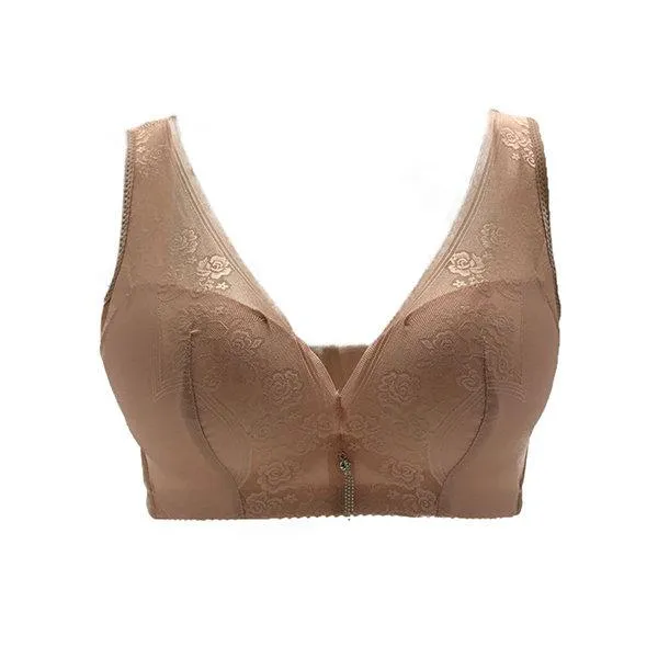 Deep V Wireless Gauze Breathable Thin Gather Bras