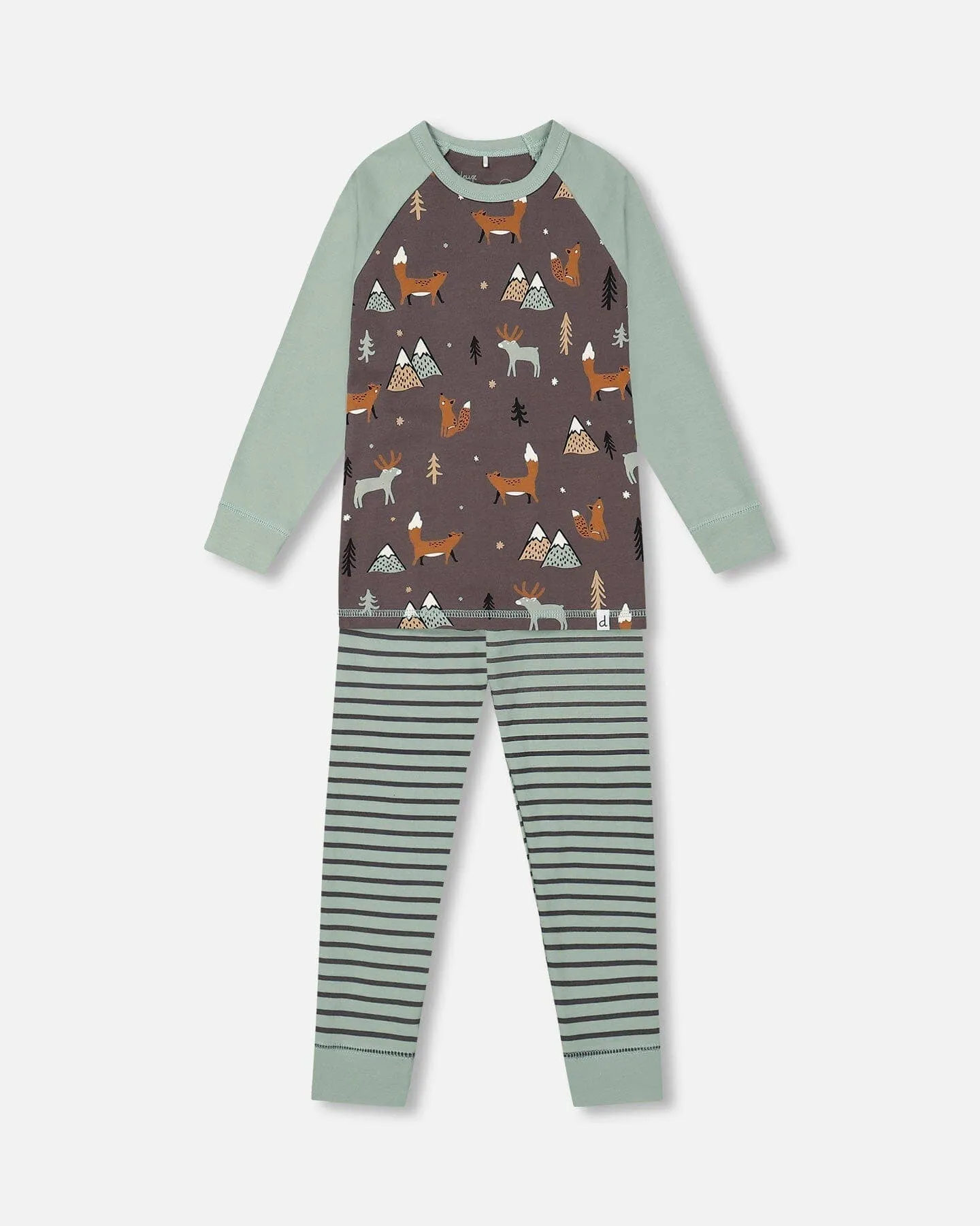 Deux par Deux Boy's Organic Cotton Fox Two Piece Pajama Set