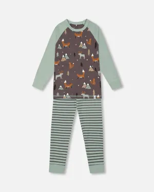 Deux par Deux Boy's Organic Cotton Fox Two Piece Pajama Set