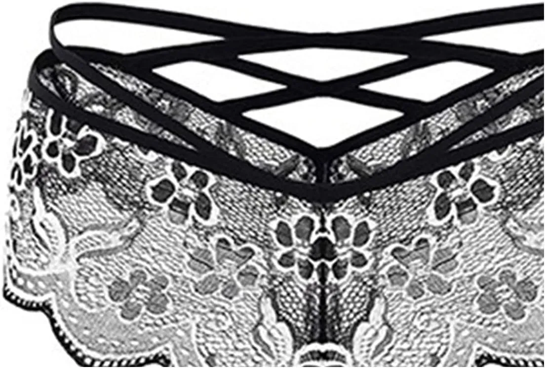 DGHM-JLMY Women Strappy Lace Lingerie Set Valentines Day Highwaist Bralette And Panty Babydoll 2 Piece Sexy Underwear Sets