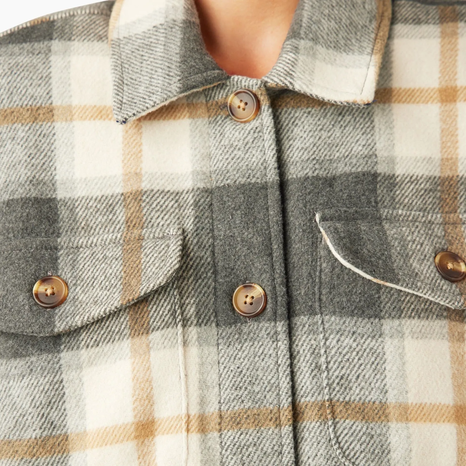 Dickies Women's Flannel Oversized Plaid Shirt Jac