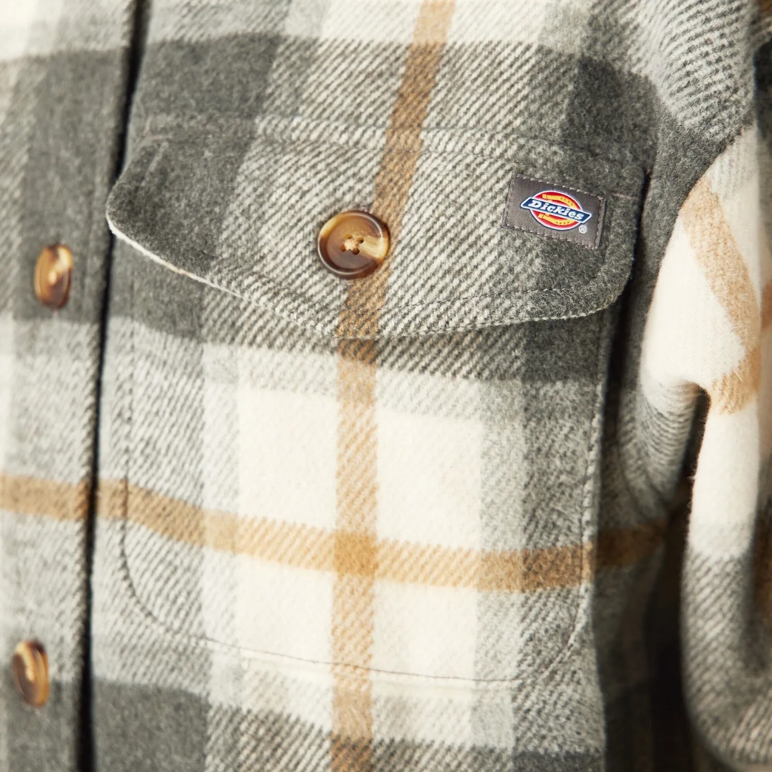 Dickies Women's Flannel Oversized Plaid Shirt Jac