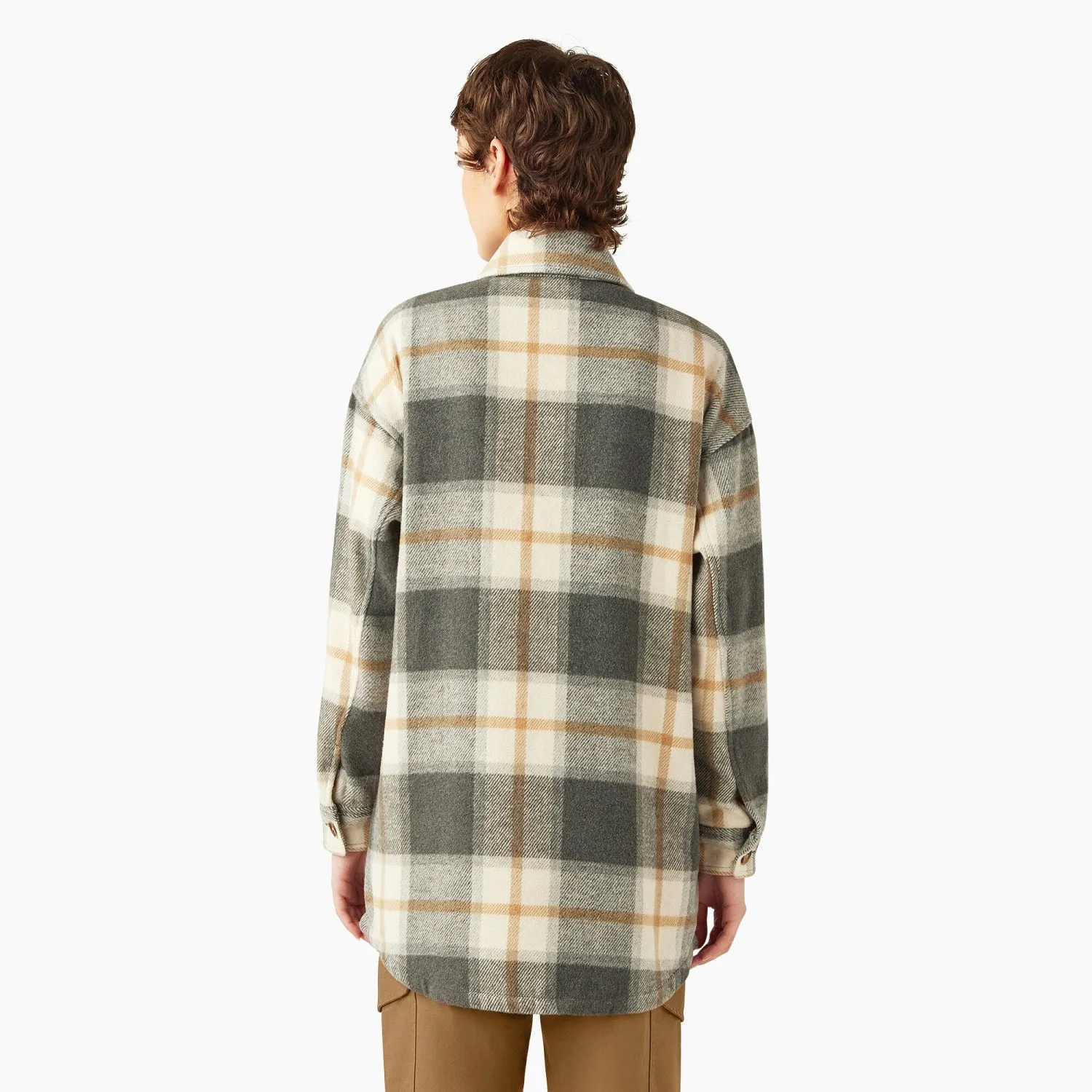 Dickies Women's Flannel Oversized Plaid Shirt Jac
