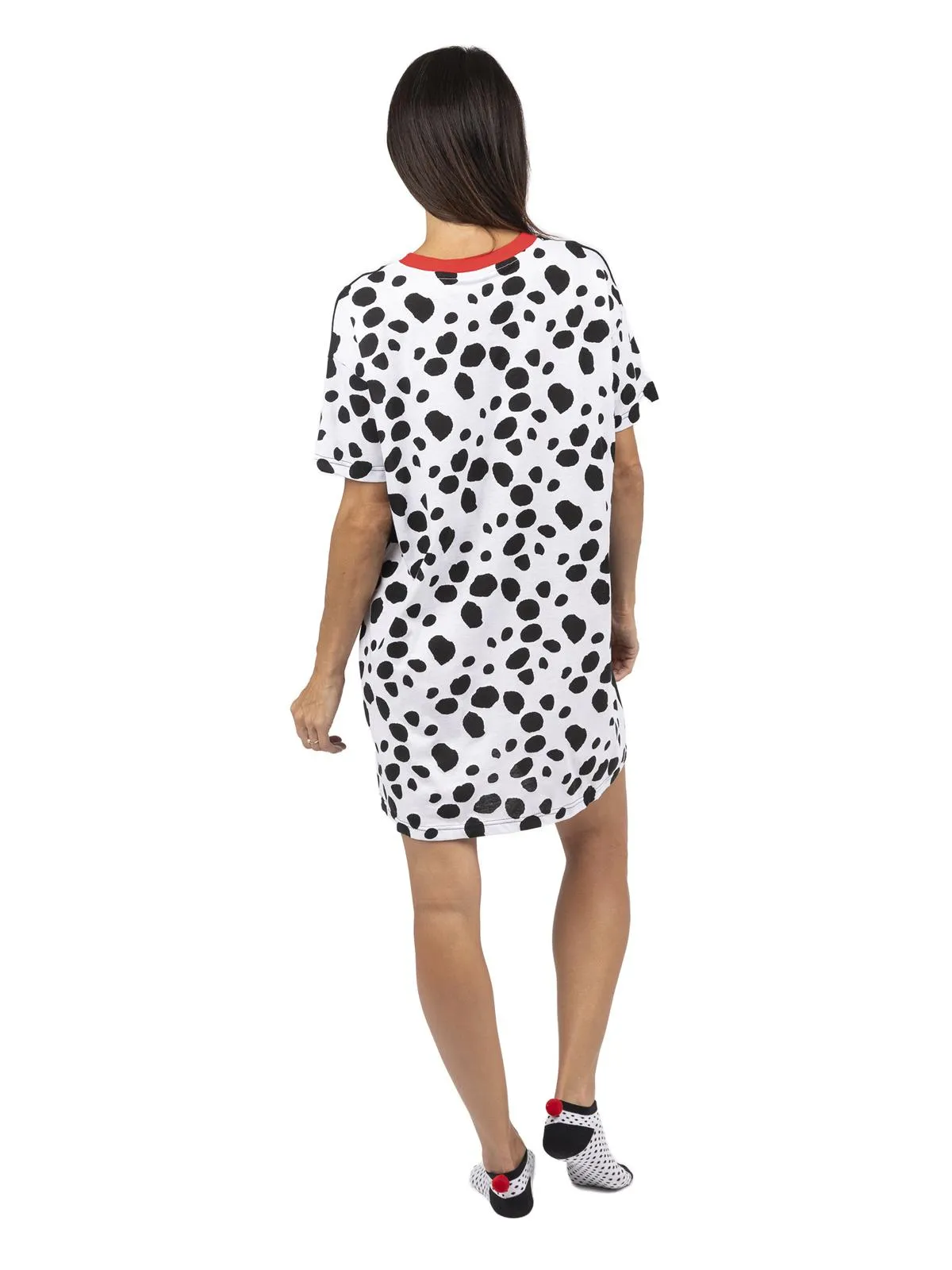 Disney Dalmations Cruella DeVile 2 Piece Nightgown Sleep Shirt with Socks