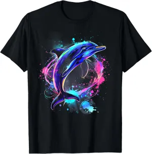 Dolphin Watercolor Sea Ocean Animal Ocean Sea Dolphin T-Shirt