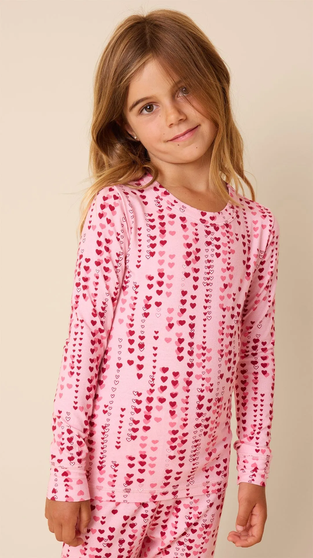 Dreamy Hearts Kids Pima Knit Pajama