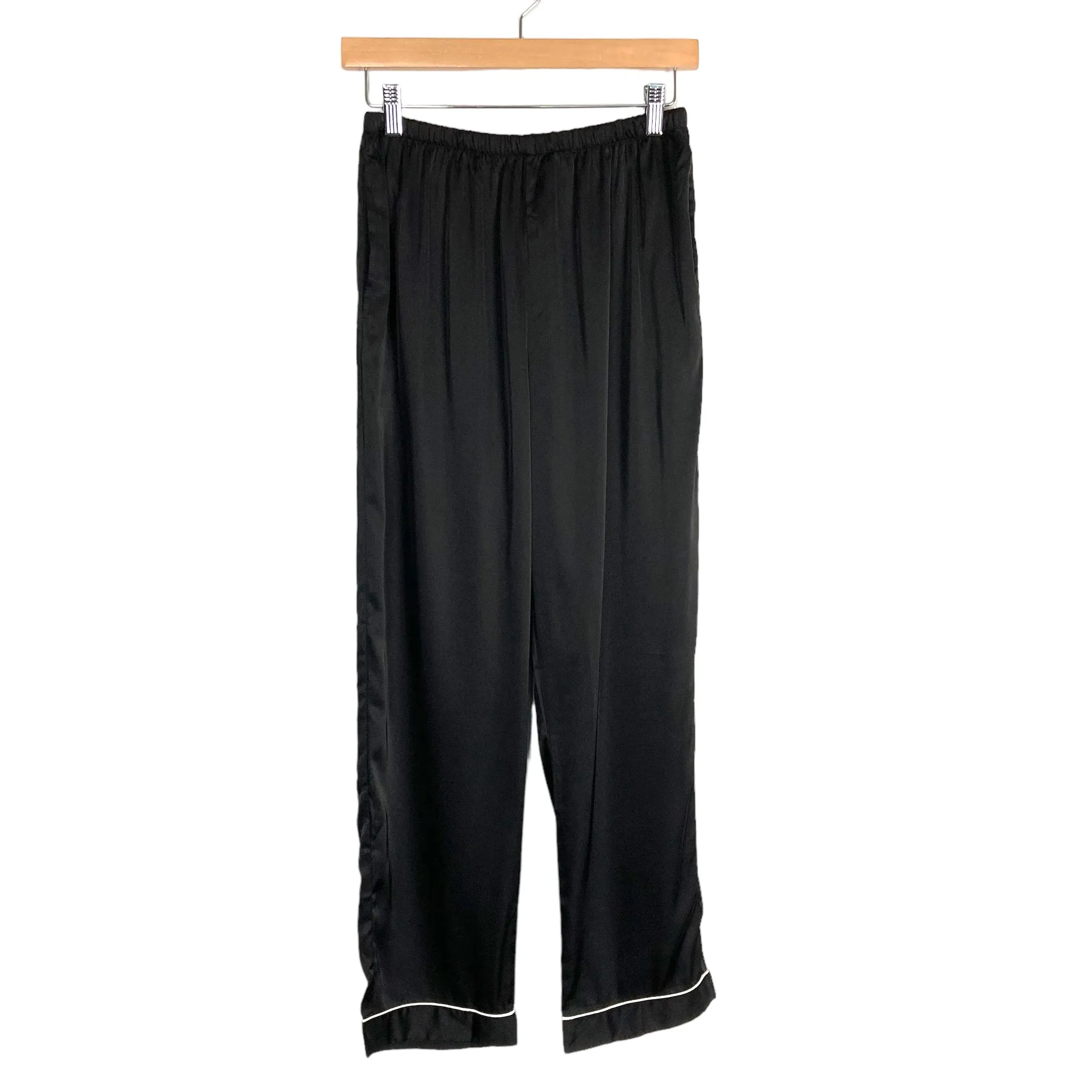 Ekouaer Black with White Lining Satin Pajama Set NWT- Size S