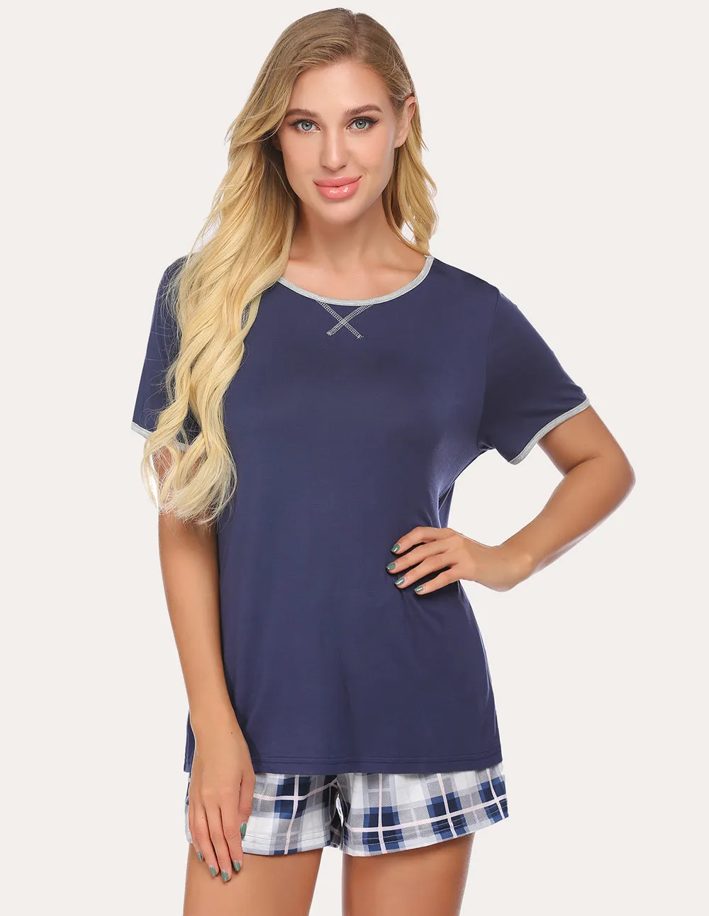 Ekouaer Cool Top Shorts Pajama Set (US Only)
