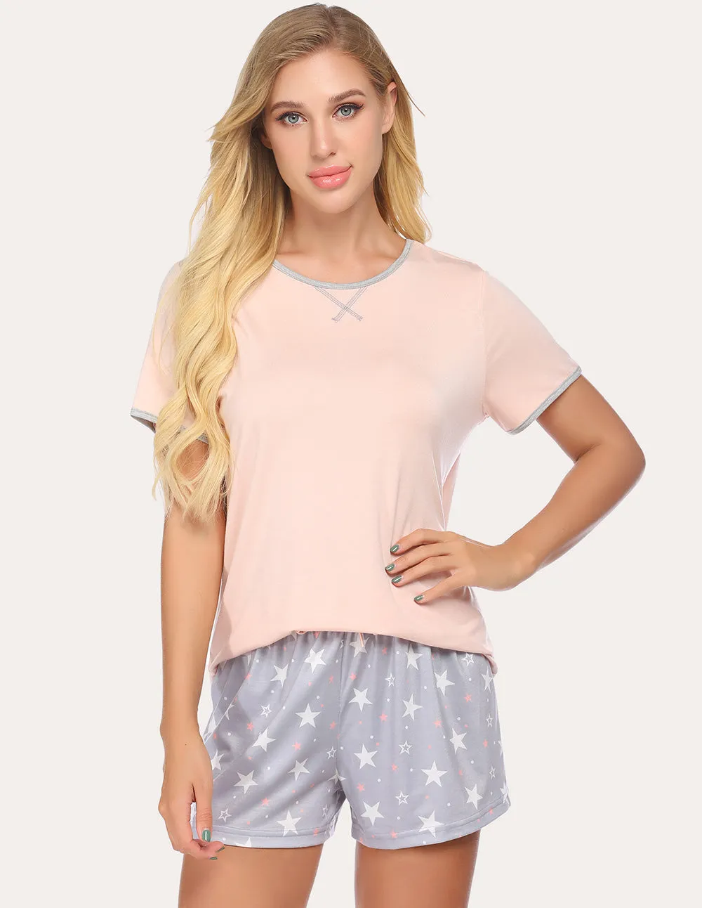 Ekouaer Cool Top Shorts Pajama Set (US Only)
