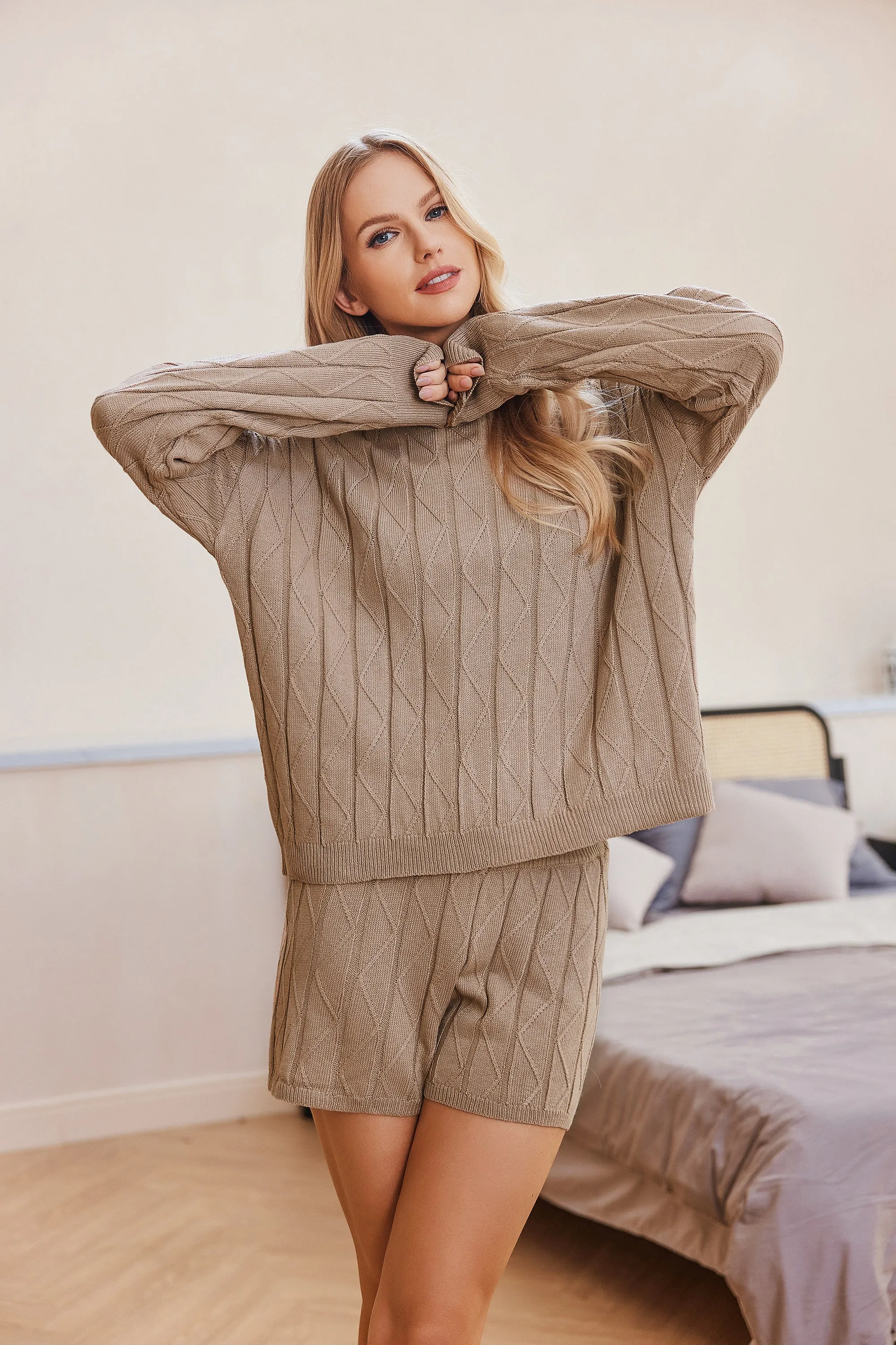 Ekouaer Cozy Knit Sweatsuit Sets (US Only)