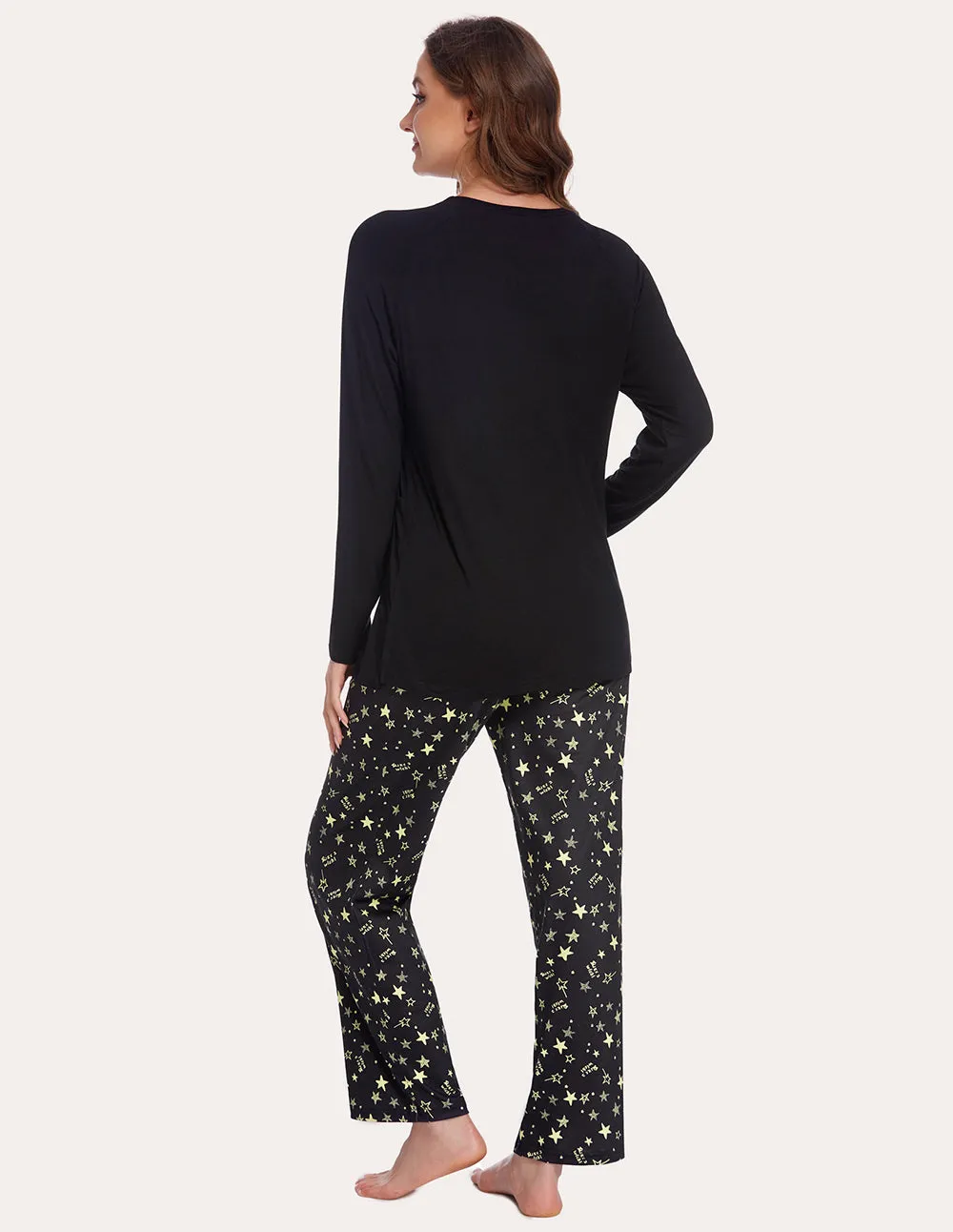 Ekouaer Soft Maternity Nursing Pajama Set (US Only)