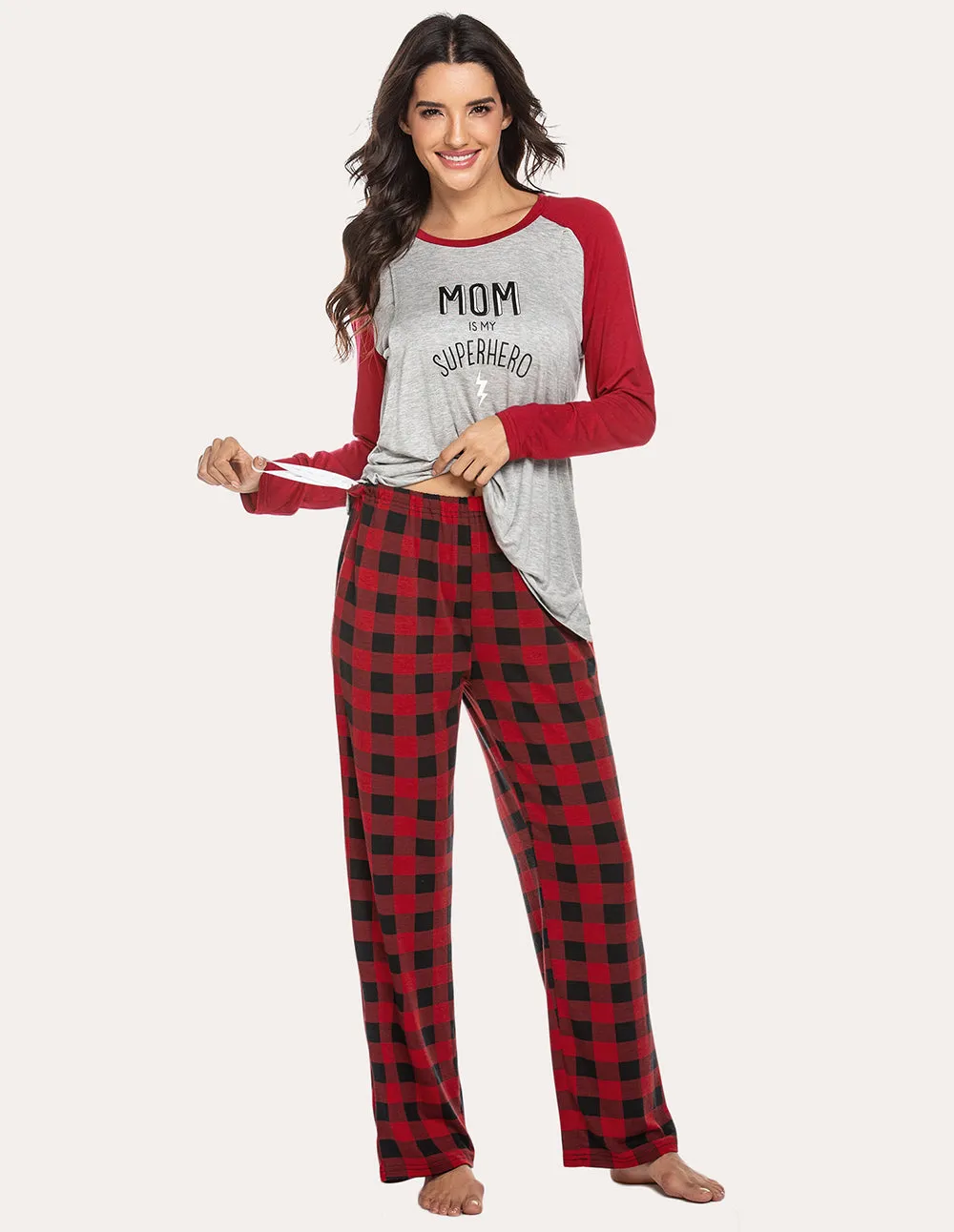 Ekouaer Soft Maternity Nursing Pajama Set (US Only)