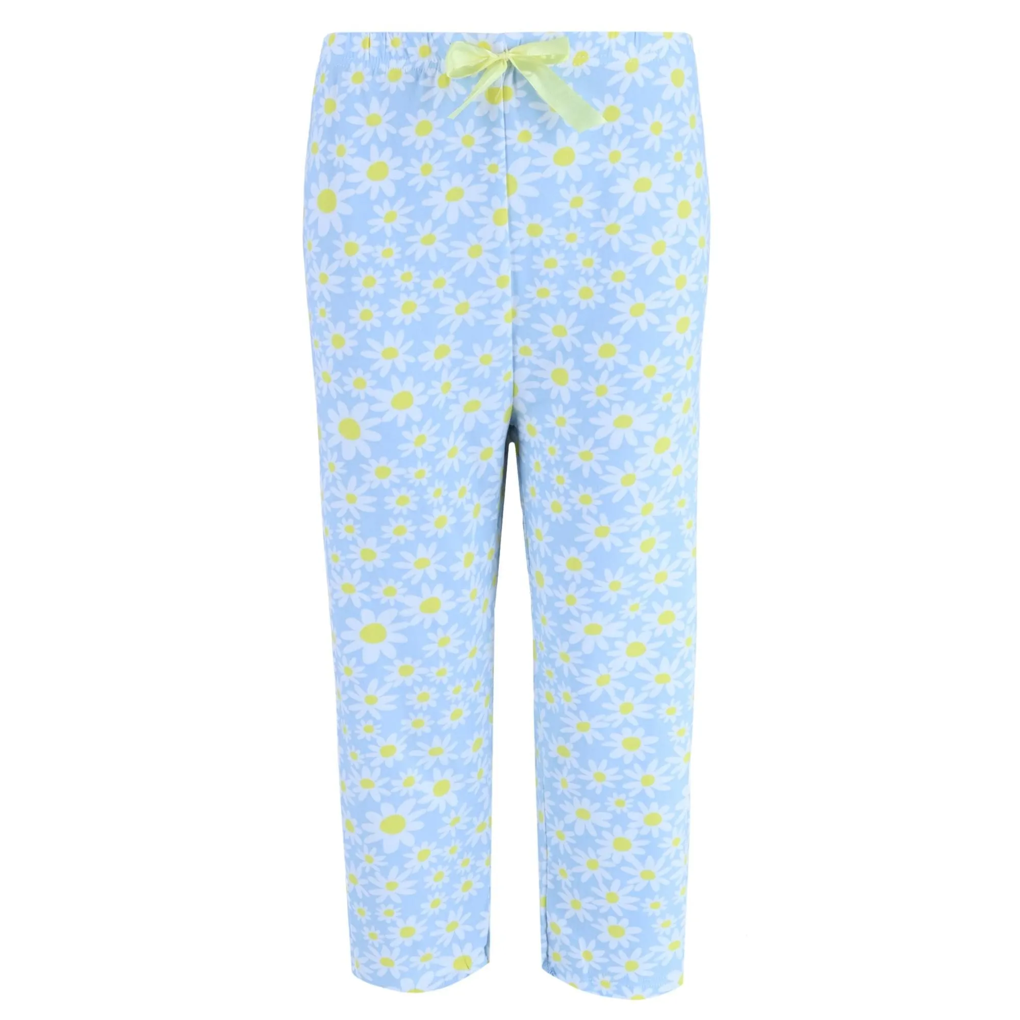 Elegant Emily Women's Plus Size Tiny Daisy Capri Pajama Set