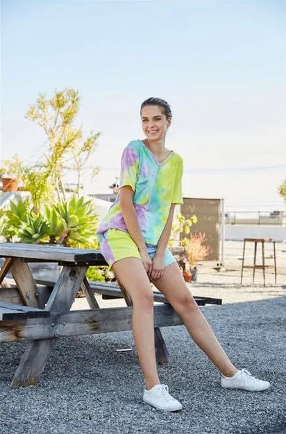 Ellie Tie Dye Short Set, Magenta