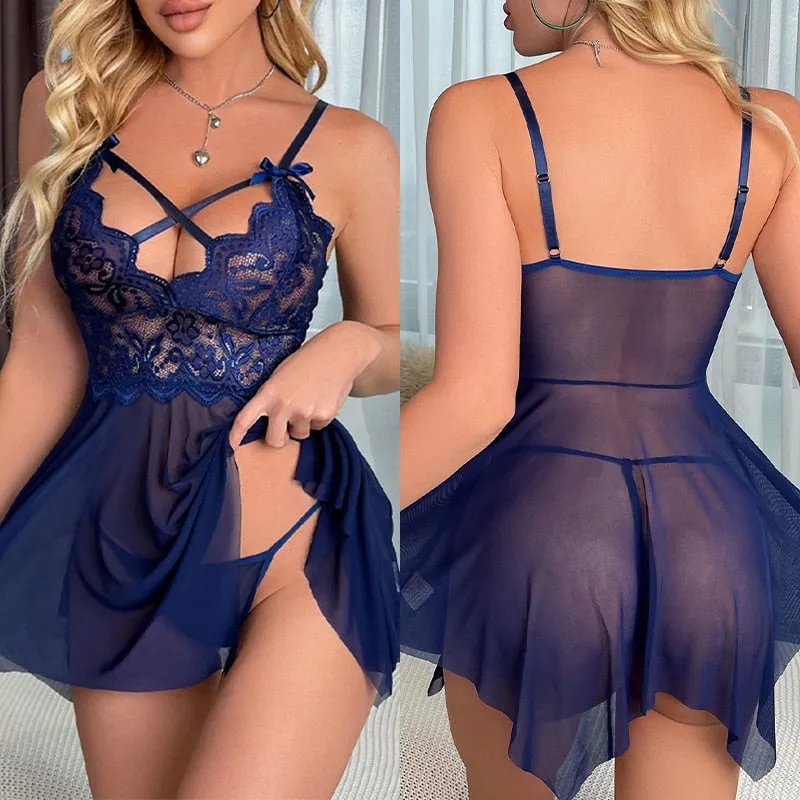 Erotic Crotchless Women's Nightgown
