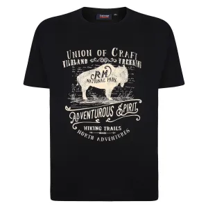 Espionage Men's Big Size Printed Tee (312)  in 3 different print, size 2XL to 8XL
