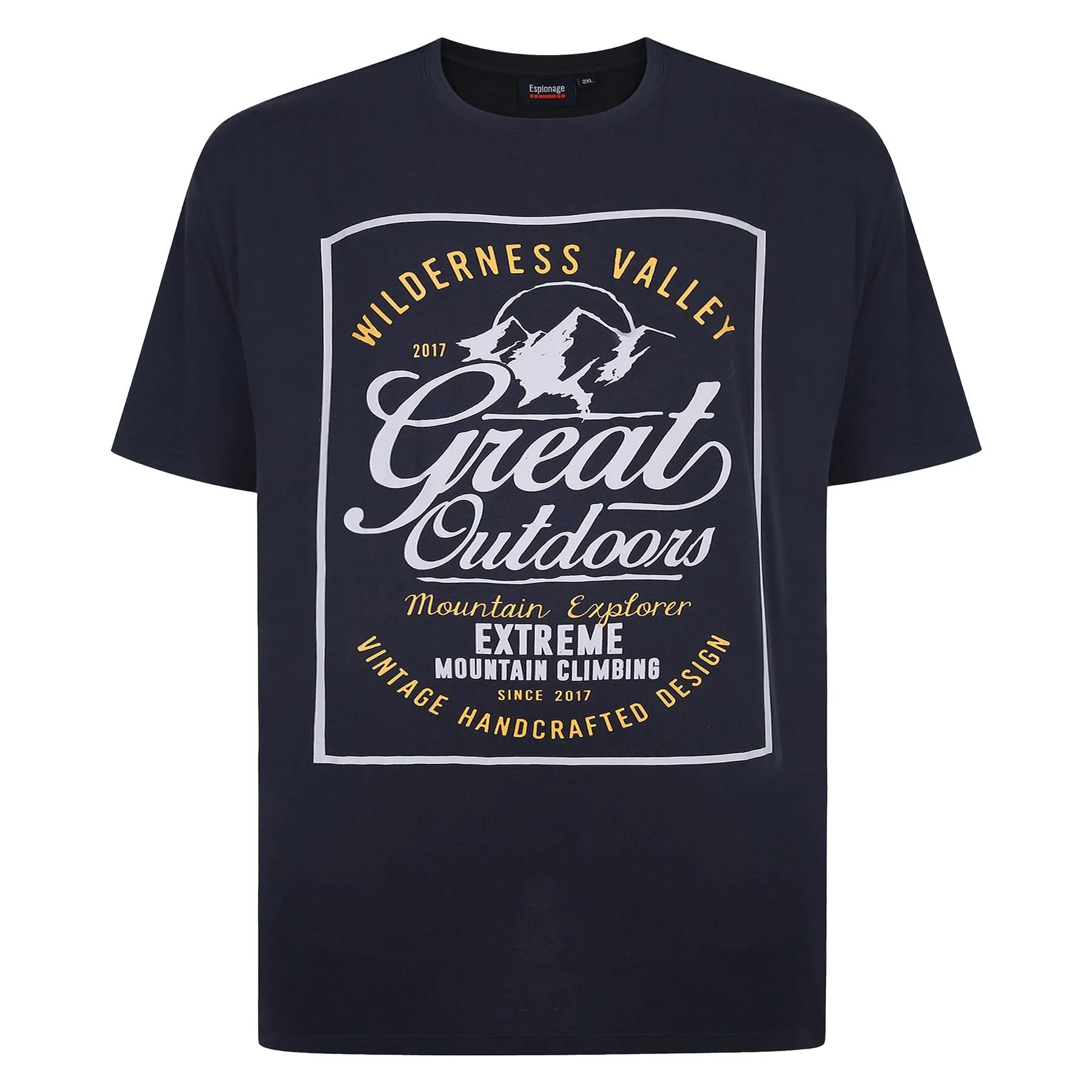 Espionage Men's Big Size Printed Tee (312)  in 3 different print, size 2XL to 8XL