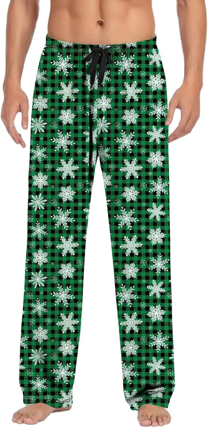 Family Christmas Pajamas Pants Pajama Pants with Drawstring and Pockets Mens Christmas Pajamas Men Pajama Set Pajama