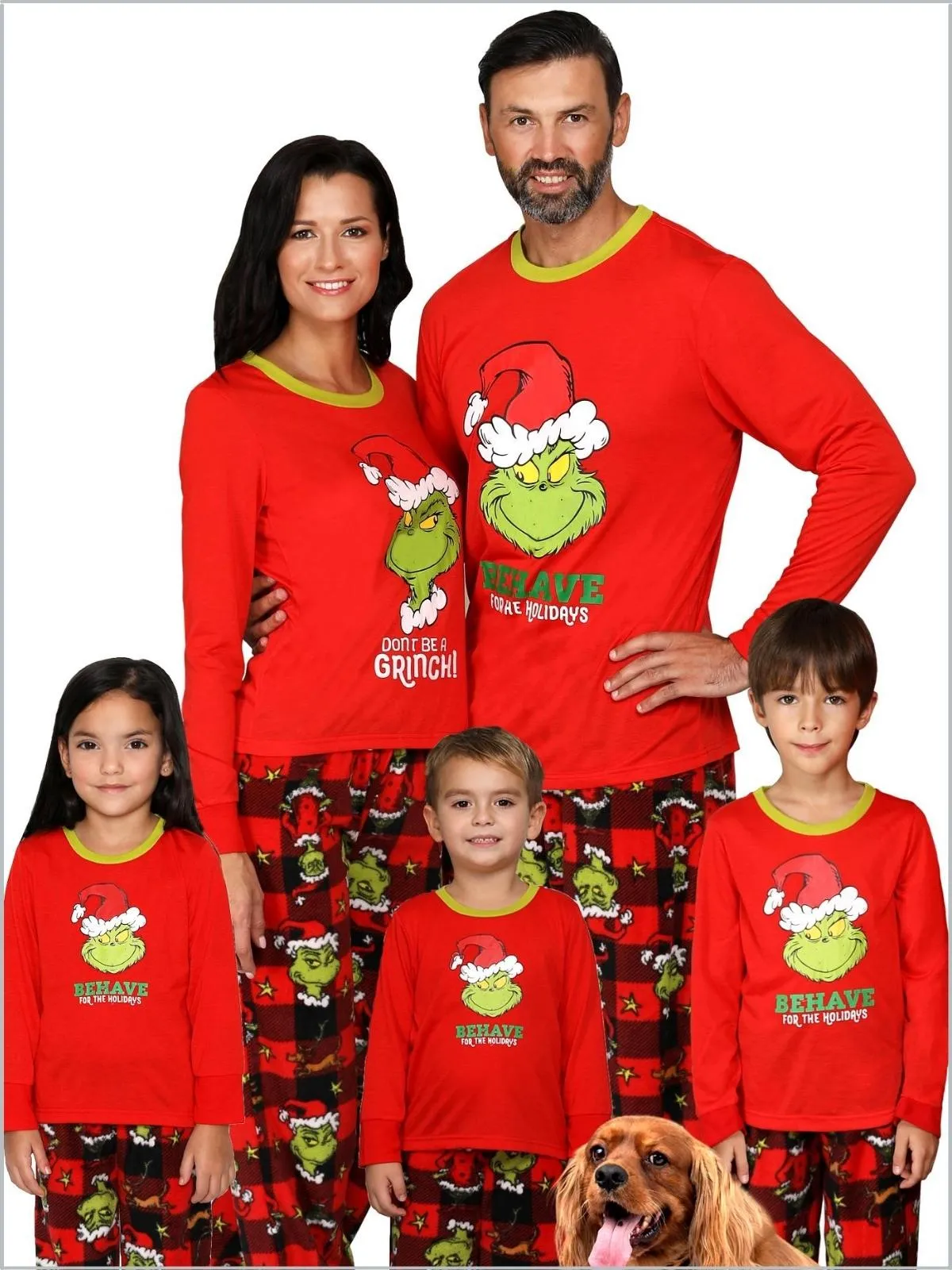 Family Matching Grinch Pajamas and  Socks Set