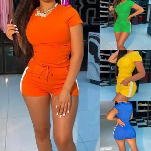 Fashion Casual Sports Suit Short Sleeved Shorts Two-Piece Suit
