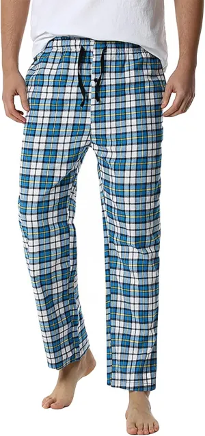 Fashion Men's Casual Plaid Loose Sport Plaid Pajama Pants Trousers