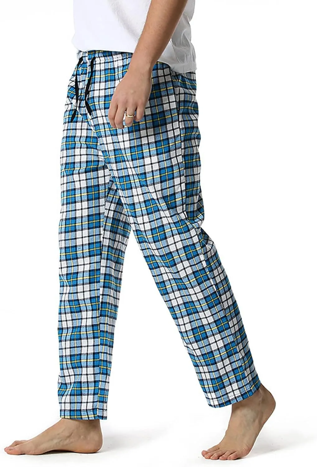 Fashion Men's Casual Plaid Loose Sport Plaid Pajama Pants Trousers