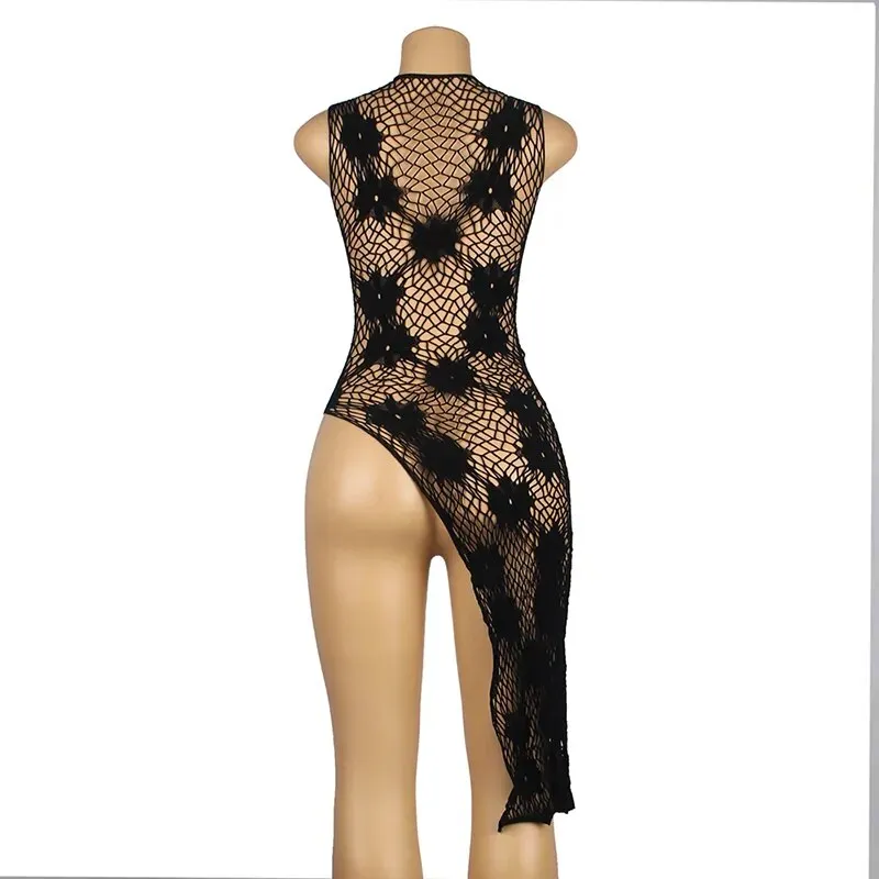 Fishnet Cover Up Plus Size Women's Split Dress