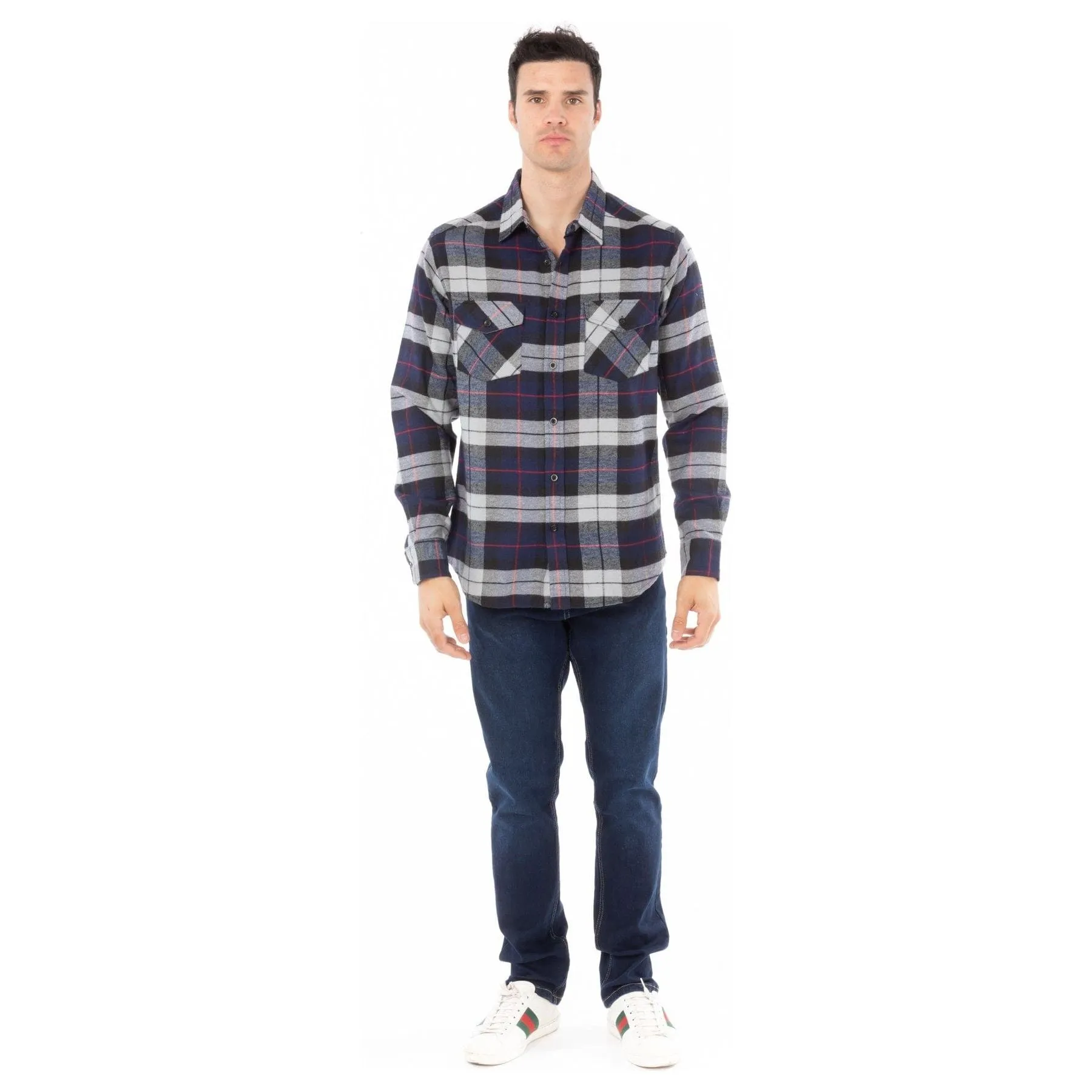 Flannels-Long Sleeve-Pockets-Plaid
