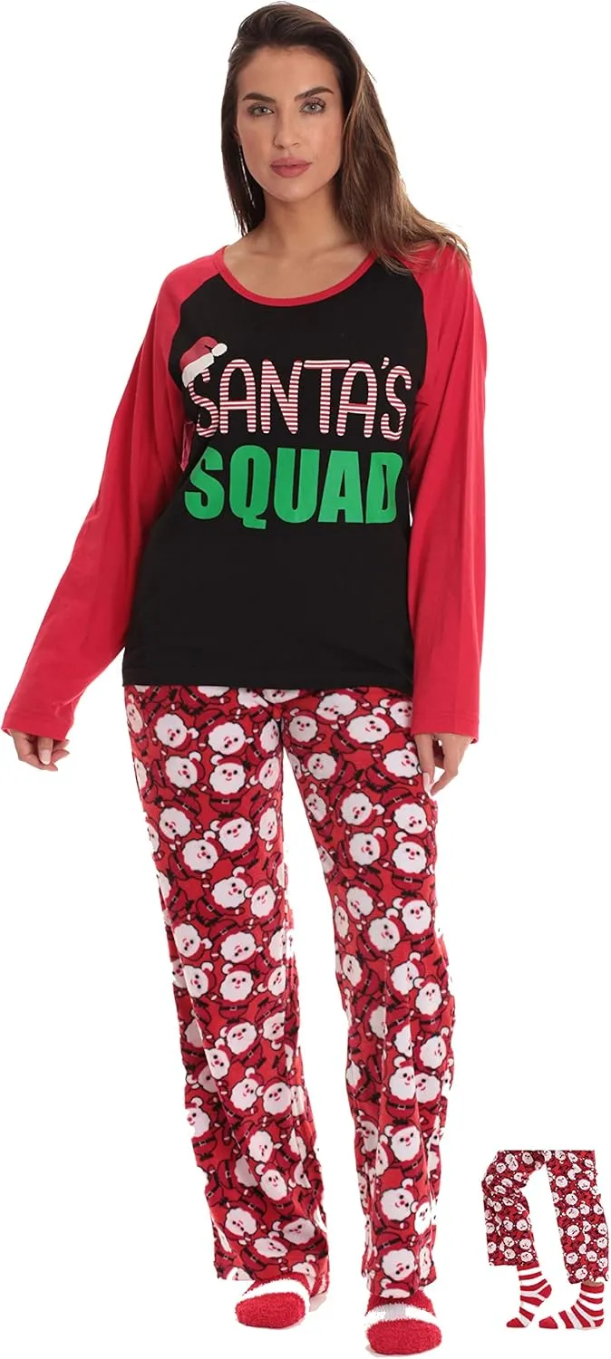 #followme Matching Christmas Pajamas for Family or Couples  Santas Squad