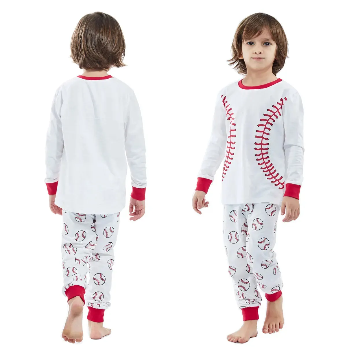 Football, Basketball, Baseball Print Pajamas for Kids