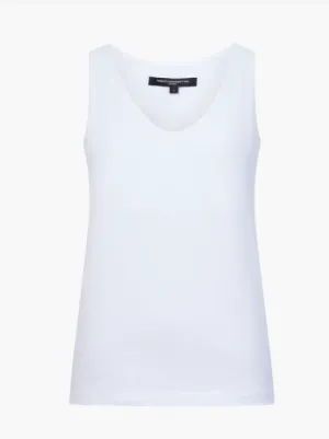 French Connection Cotton Tank - White