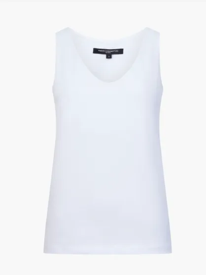 French Connection Cotton Tank - White