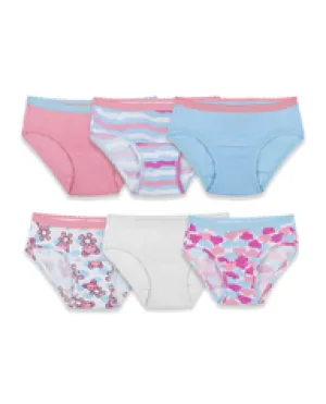 Fruit of the Loom 6GHIPAT Toddler Girl's Assorted Hipster Briefs, 6-pack