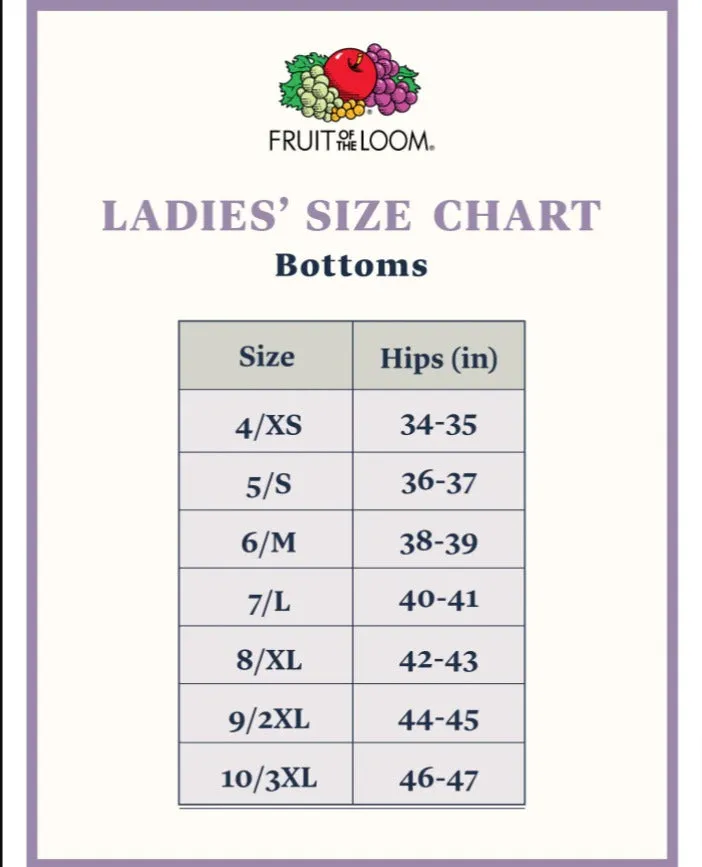 Fruit of the Loom Womens White Brief Underwear