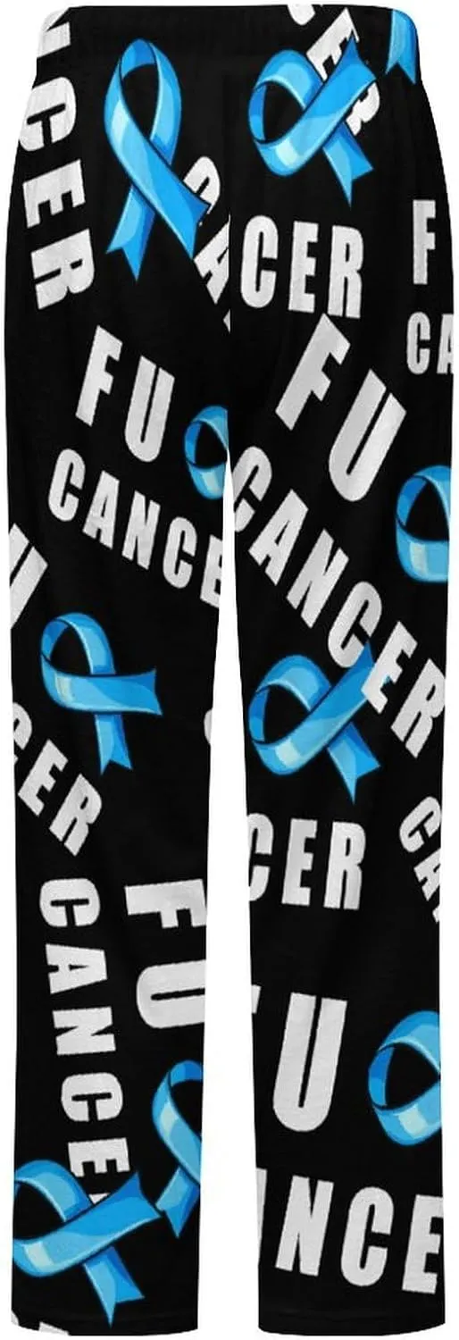 Fuck Cancer Women's Pajama Pants Fleece Warm Pj Bottoms Sleepwear Lounge Pants Loungewear