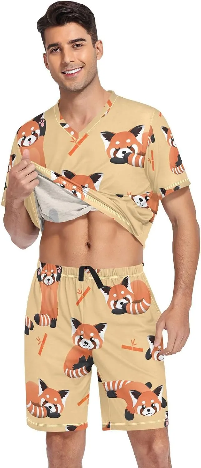 GAIGEO Tribal Navajo Pattern Men Pajamas Sets, Soft Mens Sleepwear Pjs Set with Pockets Pajama Sets for Men, S-XXL