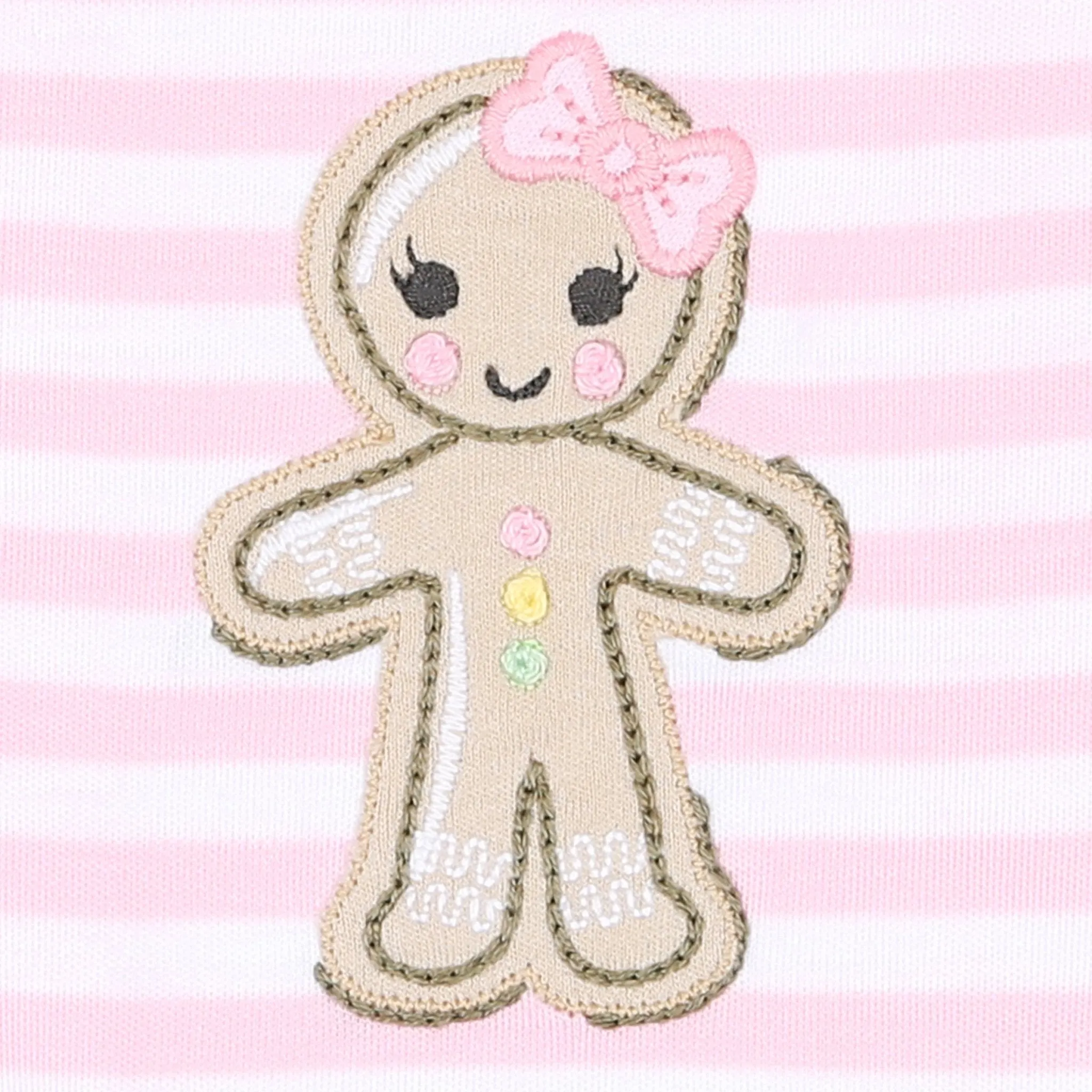 Gingerbread Land Ruffle Long Pajamas - Pink